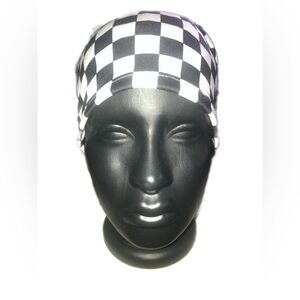Checkered Black and White Beanie
